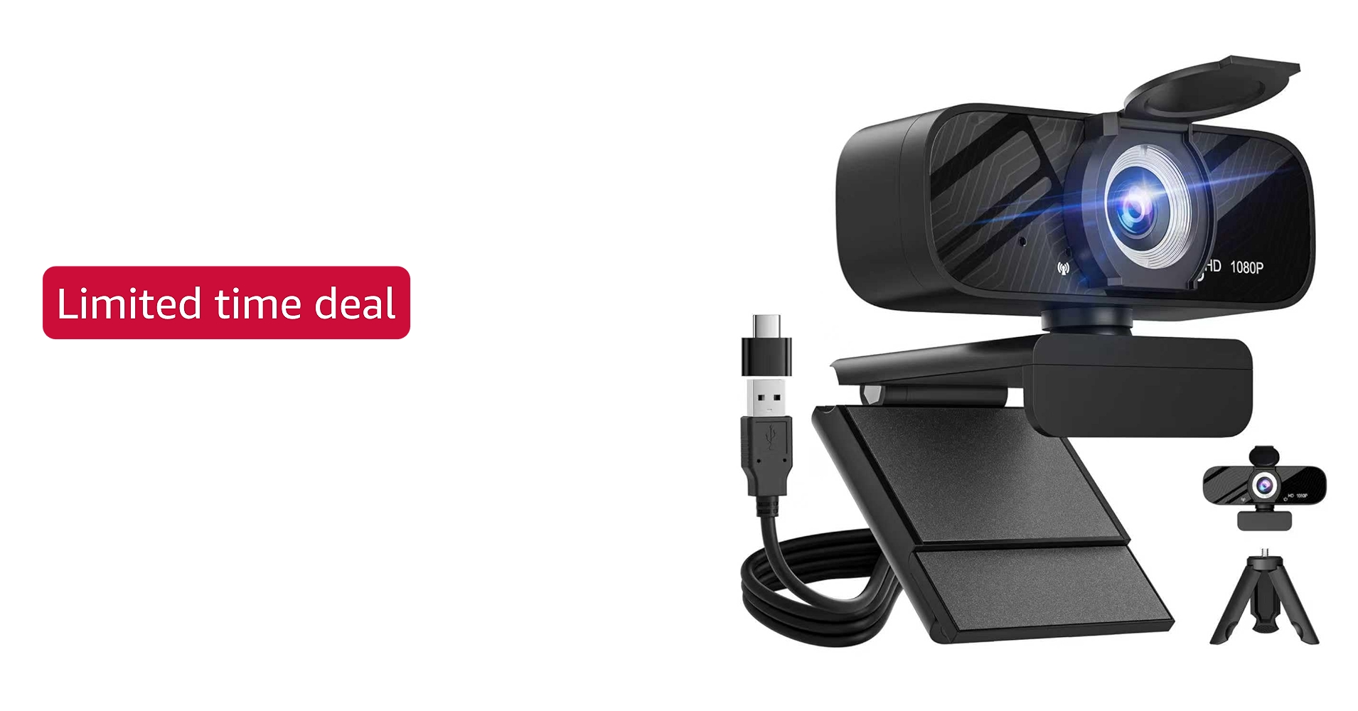 Amazon.com: Gohero Full HD 1080P Video Webcam, Noise Cancellation ...